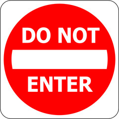Do not enter circle sign