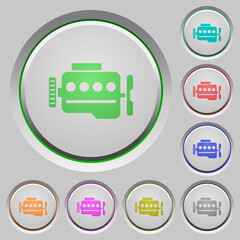 Plakat Engine symbol push buttons