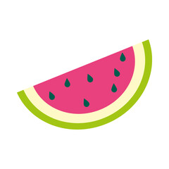 watermelon fruit icon, flat style