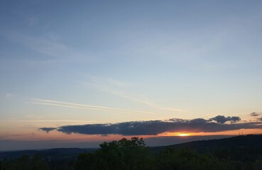 sunset in the mountains