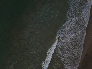 Aerial photo from a rural coastal town, New Zealand. 