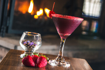 Tragos finos coloridos y de cafe