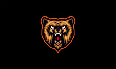 Illustration of grizzly bear vector