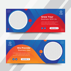 Creative business web banner design for social media post promotion 	