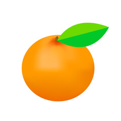 orange fruit isolated on white, clip art orange fruit