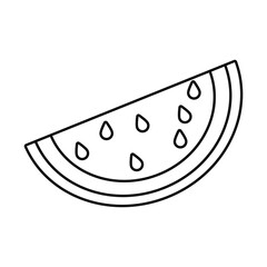 watermelon fruit icon, line style