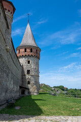 Fototapeta na wymiar View on Kamyanets-Podilskiy fortress in Ukraine