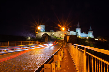 Kamyanets-Podilskiy fortress in the evening