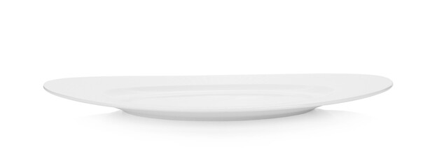 white plate on white background