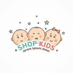 kids logo design template.