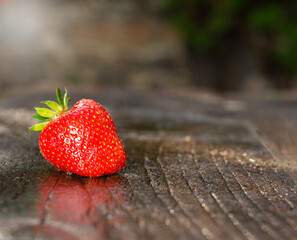Fresh organic strawberry
