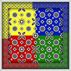 Ajrak Shawl - Sindhi Culture Fabric Pattern - Traditional Indus Valley wardrobe - print ready format. 