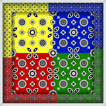 Ajrak Shawl - Sindhi Culture Fabric Pattern - Traditional Indus Valley wardrobe - print ready format. 