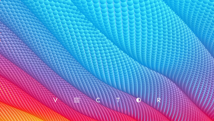 Fototapeta premium Abstract background with dynamic particles. Texture. 3d vector Illustration.