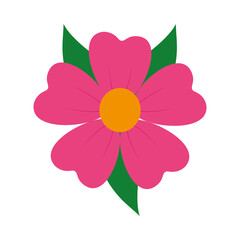 beautiful flower icon, flat style