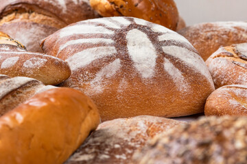 Tasty breads with flour