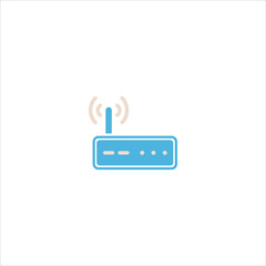 internet router icon flat vector logo design trendy