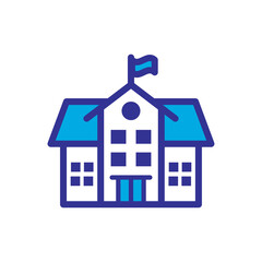 school icon logo illustration design