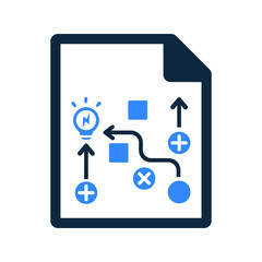 Business marketing plan, planning, strategy icon