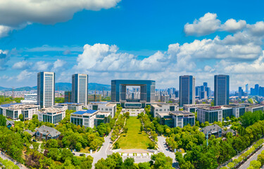 Li Lake CBD City Scenery in Wuxi City, Jiangsu Province, China