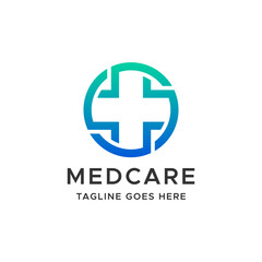 Fototapeta premium Medical Health and Pharmacy Logo Vector Design Template