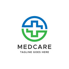 Fototapeta premium Medical Health and Pharmacy Logo Vector Design Template