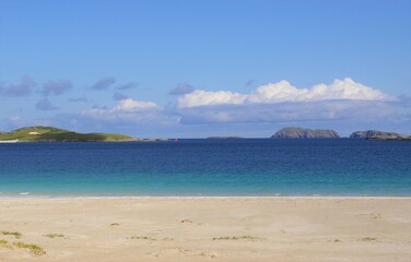 Fototapeta na wymiar The desolate, beautiful Reef Beach on the Isle of Lewis, Scotland.