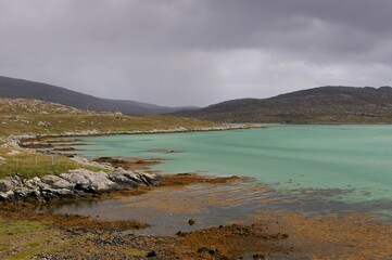 A beautiful coastal view near  Luskentyre, Isle of Harris, Western Isles, Scotland.