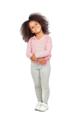 Adorable african little girl with beautiful hairstyle