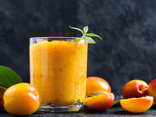 Seasonal summer healthy apricot smoothie