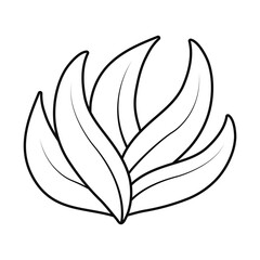 bay leaves icon, line style