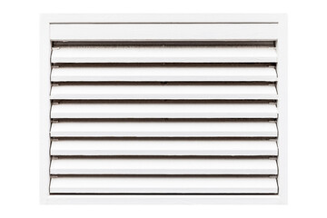 stainless steel ventilation grate isolated on a white background