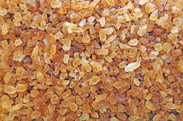 close up brown rock sugar crystal for background texture