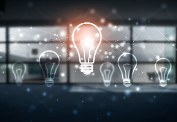 bright idea concept business background