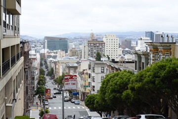 view of the street of the city