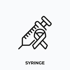 syringe icon vector. syringe sign symbol