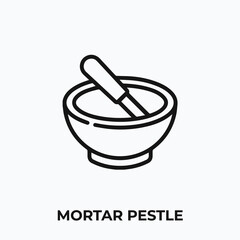 mortar pestle icon vector. mortar pestle sign symbol