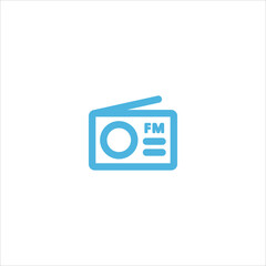 radio icon flat vector logo design trendy