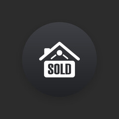 Home Sold -  Matte Black Web Button