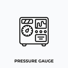 pressure gauge icon vector. pressure gauge sign symbol