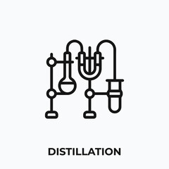 distillation icon vector. experiment sign symbol