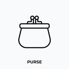 purse icon vector. money bag sign symbol