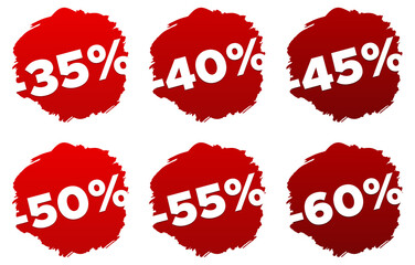 Price Tags on white Background.