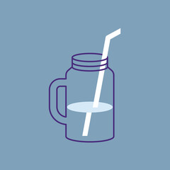 Outline Glass of Water Icon