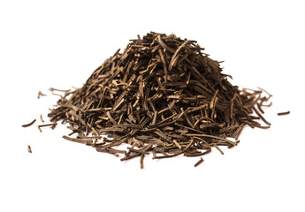 Japanese Green Tea Kokeicha isolated on a white background.