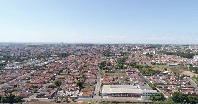Aerial view of the Pirassununga city, S&atilde;o Paulo / Brazil.