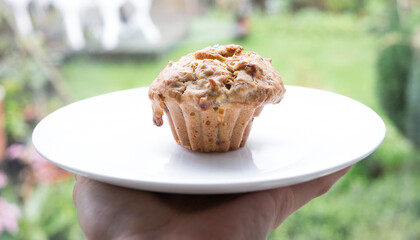 Vegetarian Banana Muffins Freshly Baked