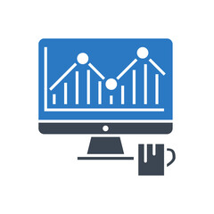 SEO Audit Related Vector Glyph Icon. Isolated on White Background. Vector Illustration.