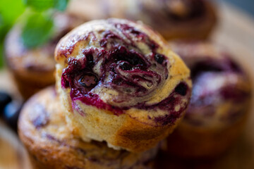 Blueberry muffins with blueberry