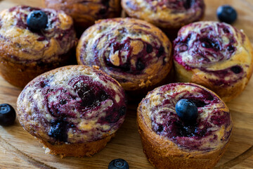 Blueberry muffins with blueberry